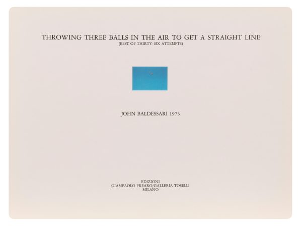 Baldessari, John, Throwing Three Balls in the Air to Get a Straight Line (Best of Thirty-Six Attempts), 1973 - Image 2