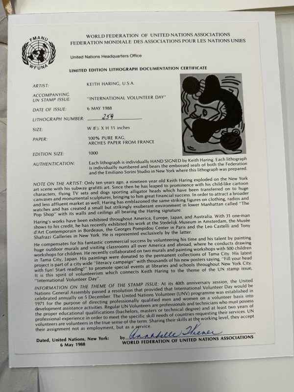 Haring, Keith, International Volunteer Day, 1988 - Image 9